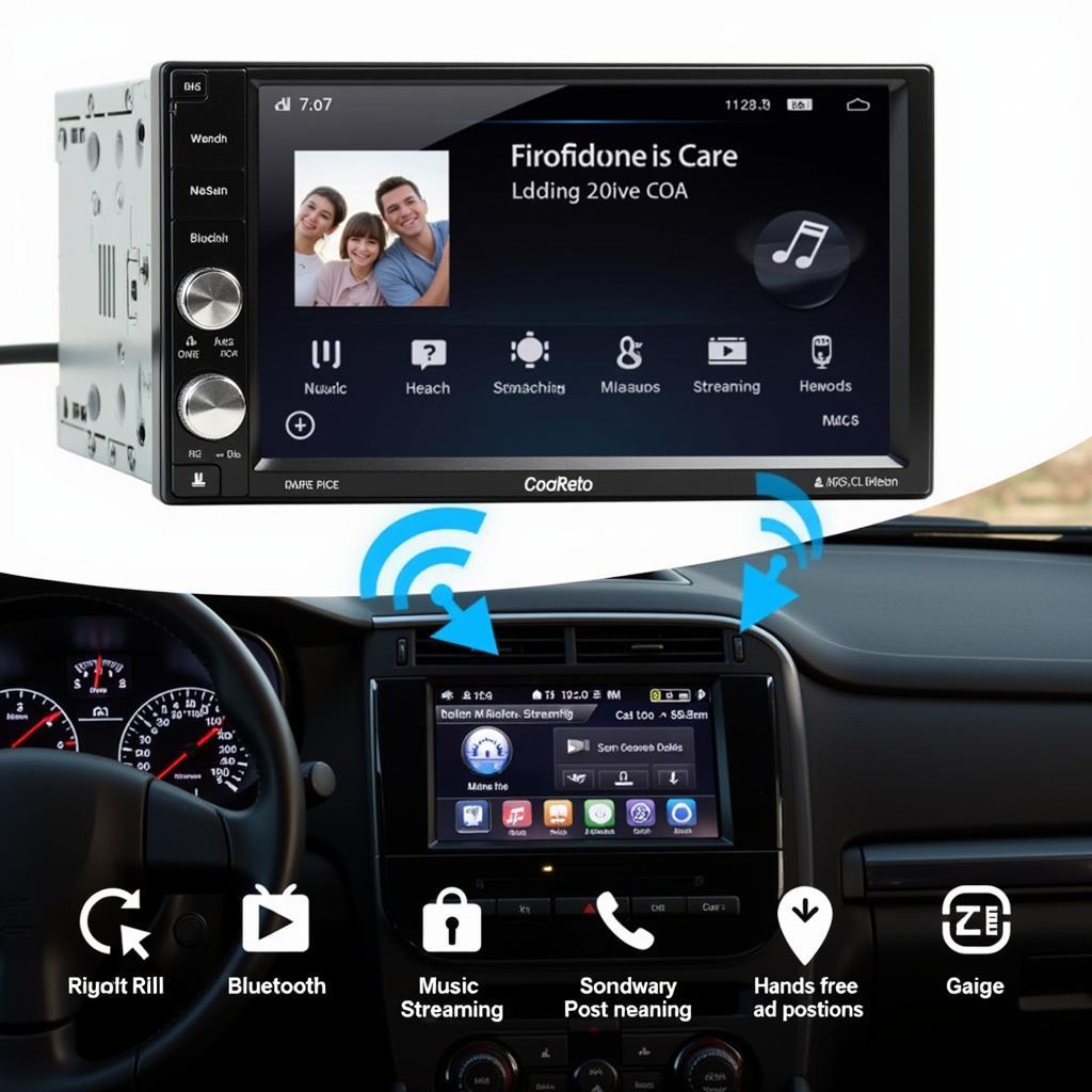 Car Radio Bluetooth Features Display