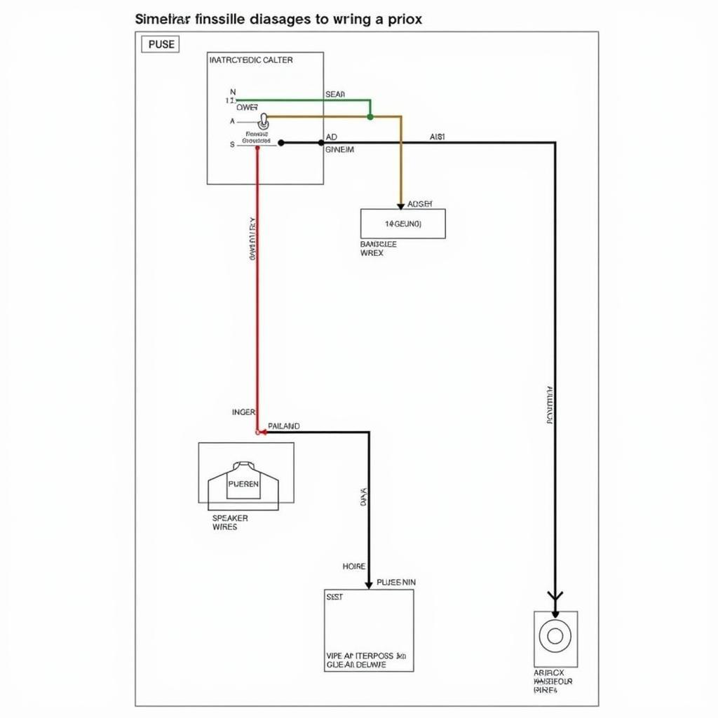 Car Radio Wiring Diagram with Color Codes and Labels