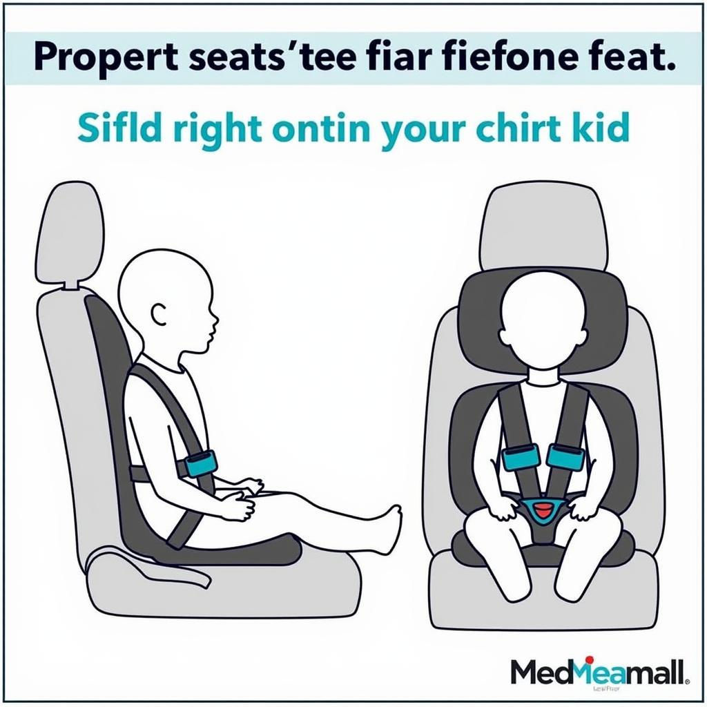 Child Properly Secured in a Booster Seat