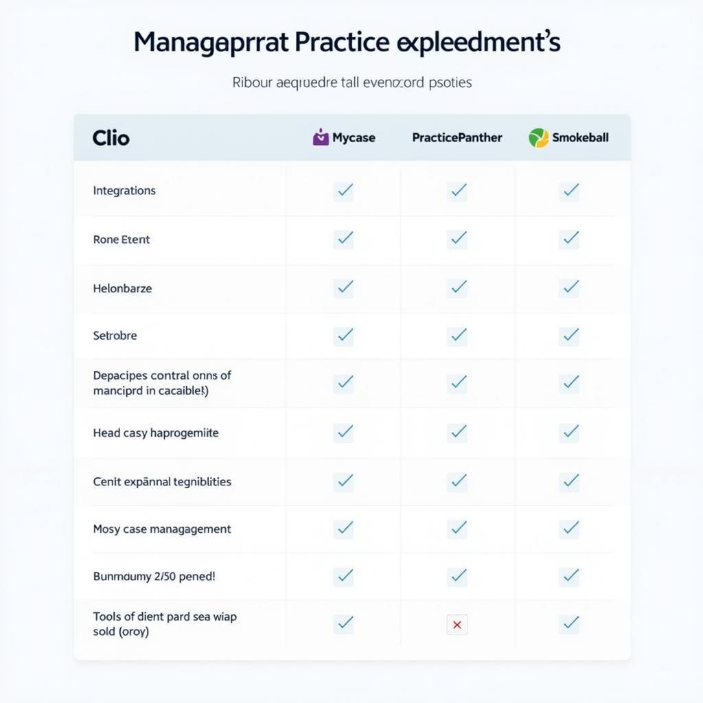 Comparison of Practice Management Software Features