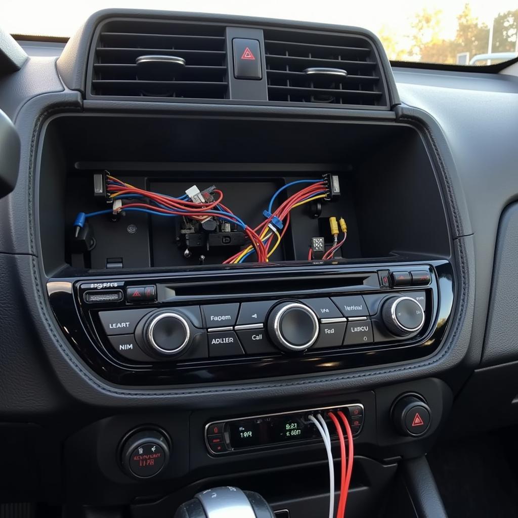 Completed Car Radio Installation: A Clean and Functional Setup