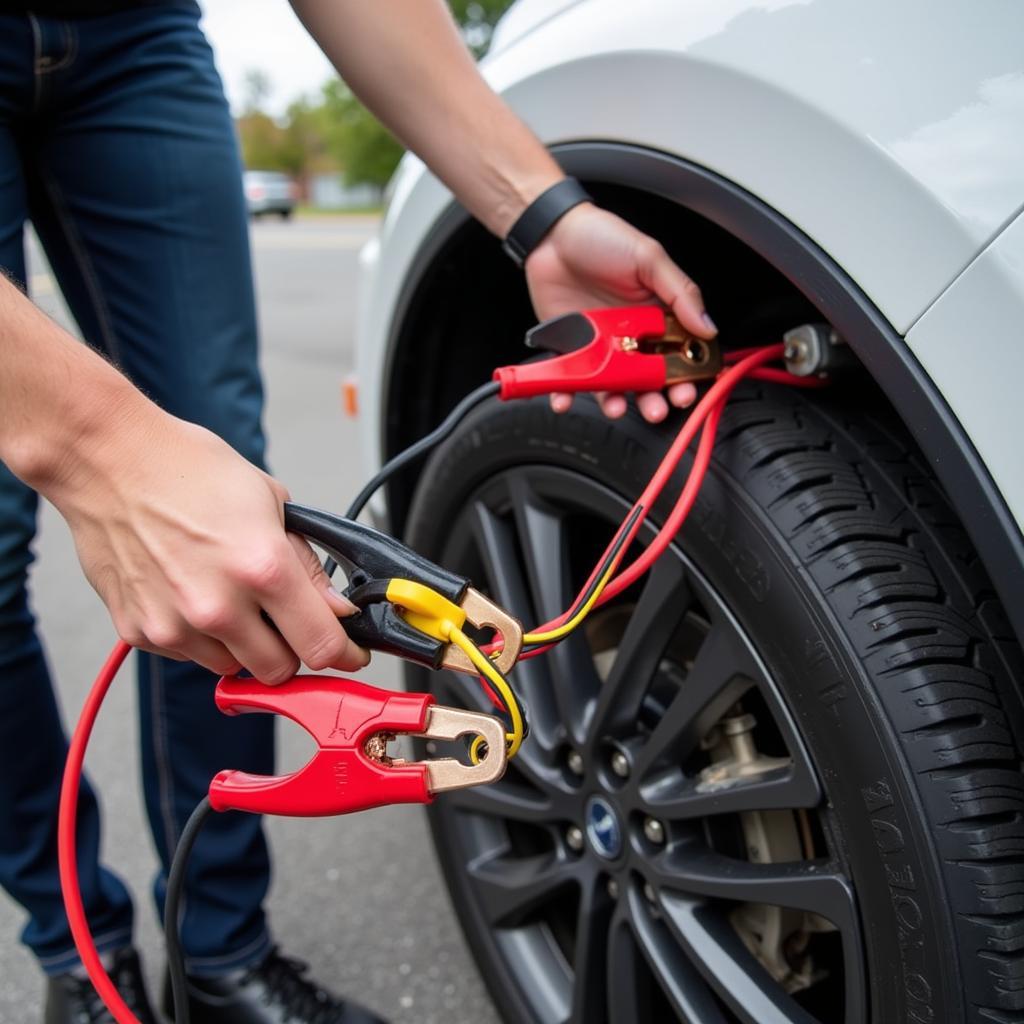 Jumpstarting a Dead Car Battery