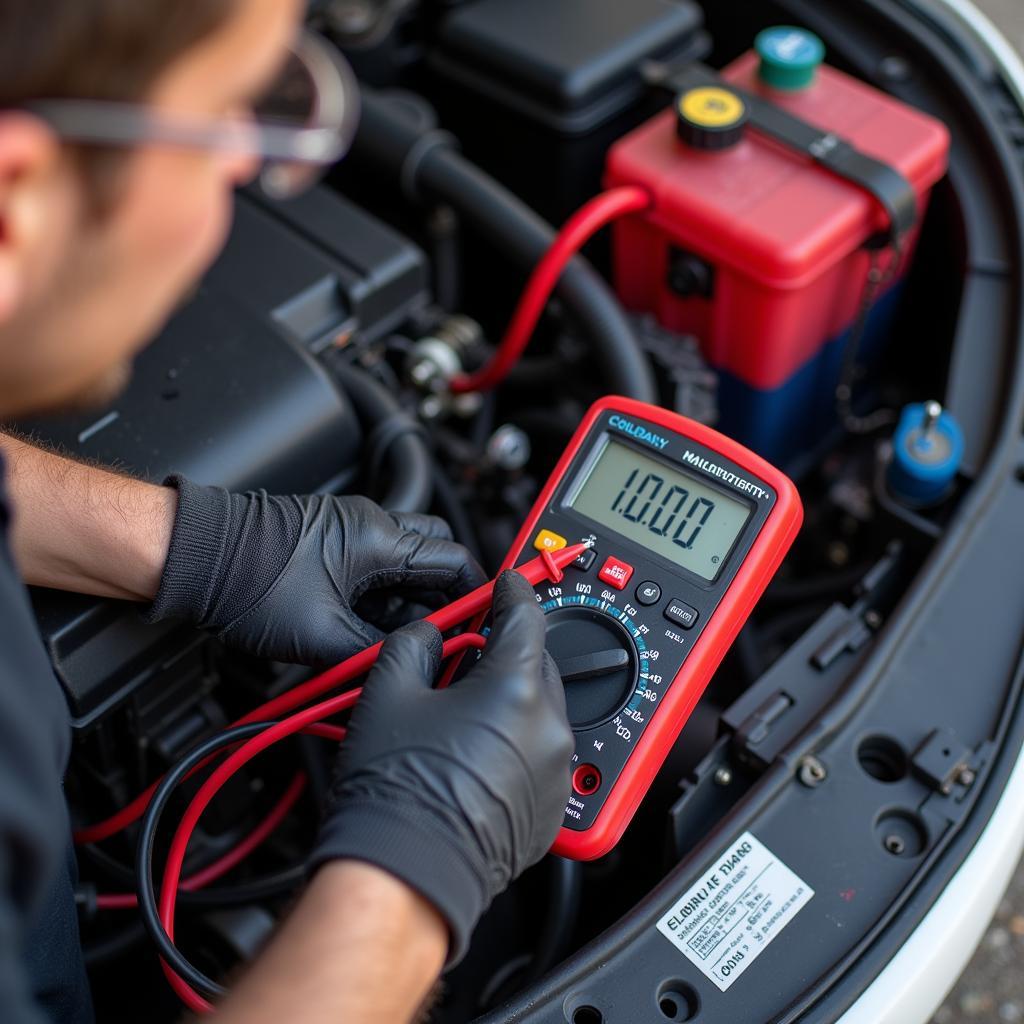 Testing a Car Battery with a Multimeter