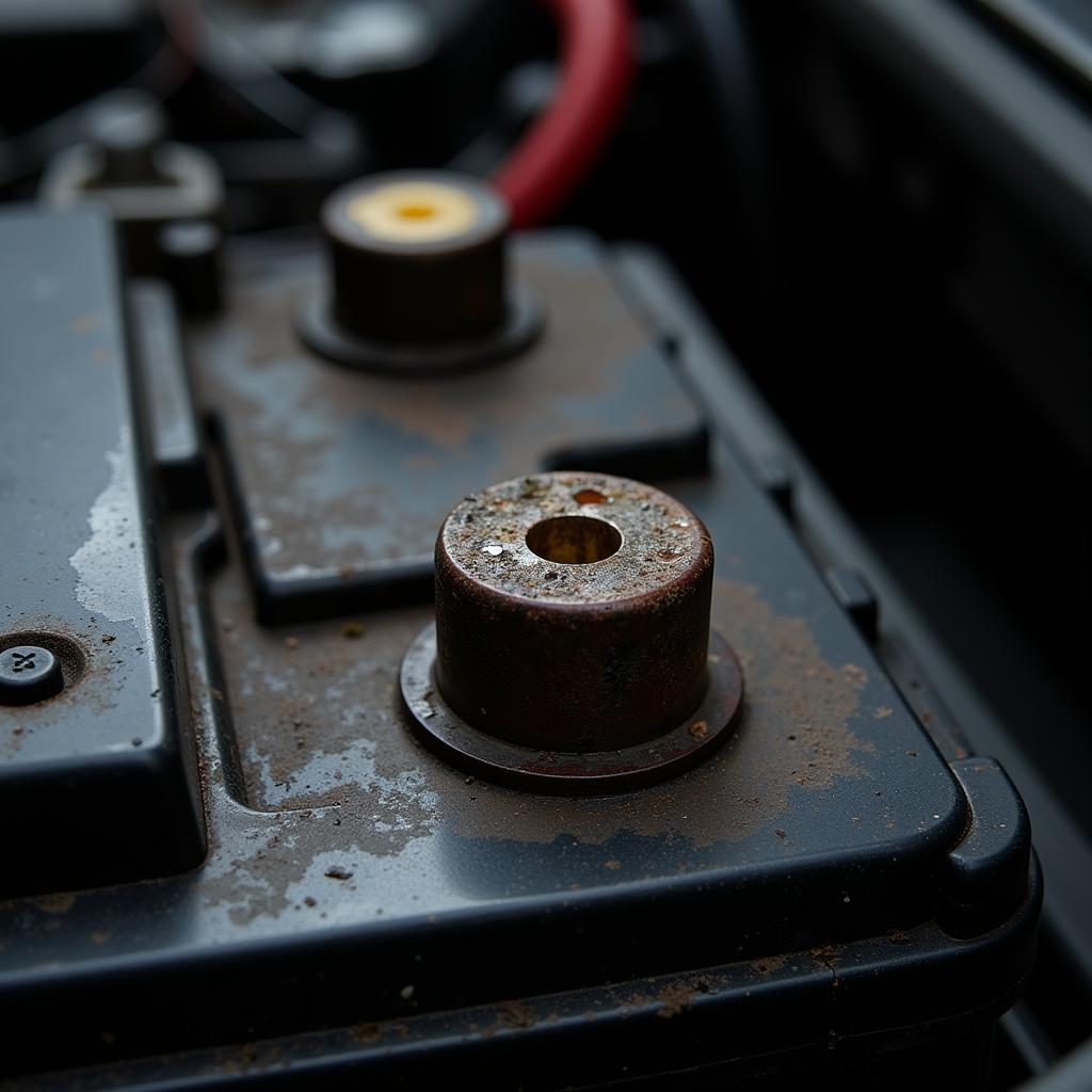 Car Battery Showing Signs of Being Dead