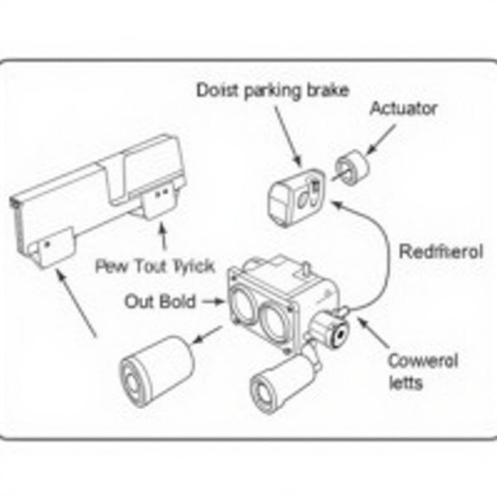 Diagram of Electric Parking Brake Components