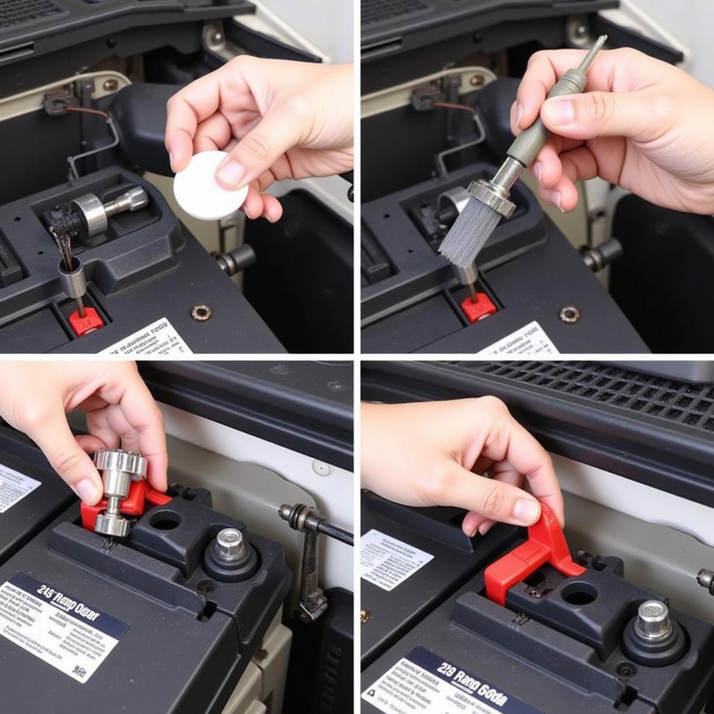 Cleaning the Battery Terminals of a Fiat Ducato