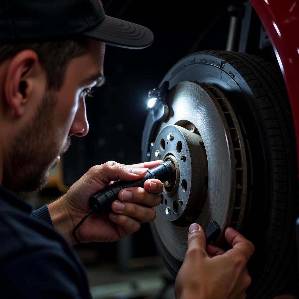 Fiat Punto Brake Pad Inspection