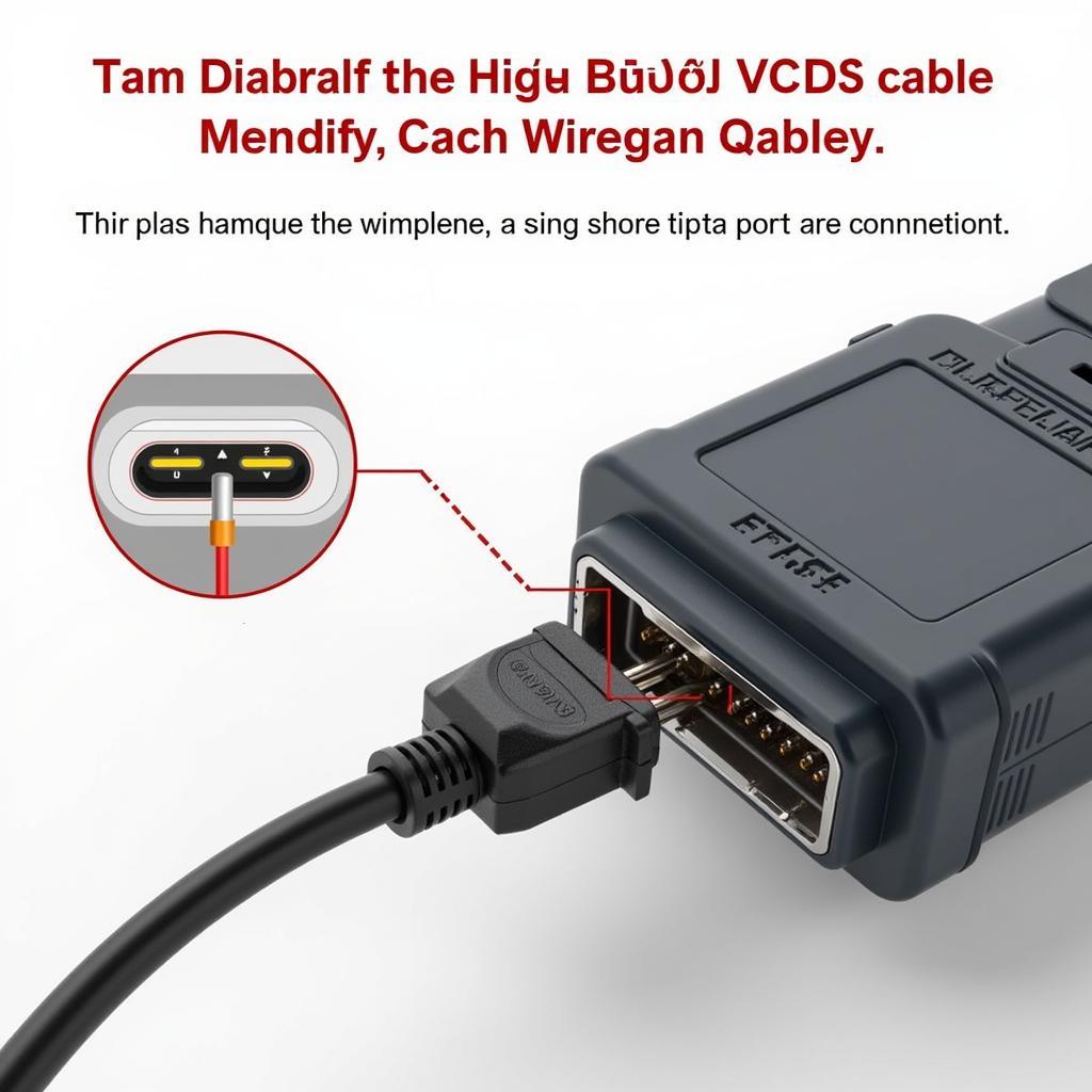 Genuine VCDS Cable Connected to OBD-II Port