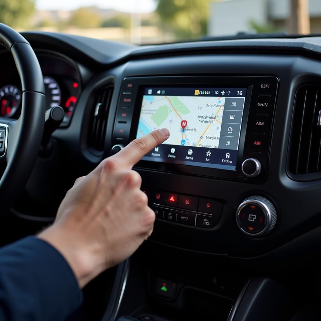 Using Car Radio Touchscreen for Navigation