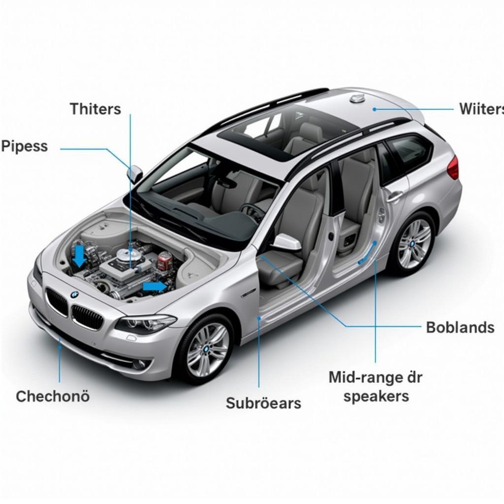 Harman Kardon Logic 7 speaker placement in a BMW