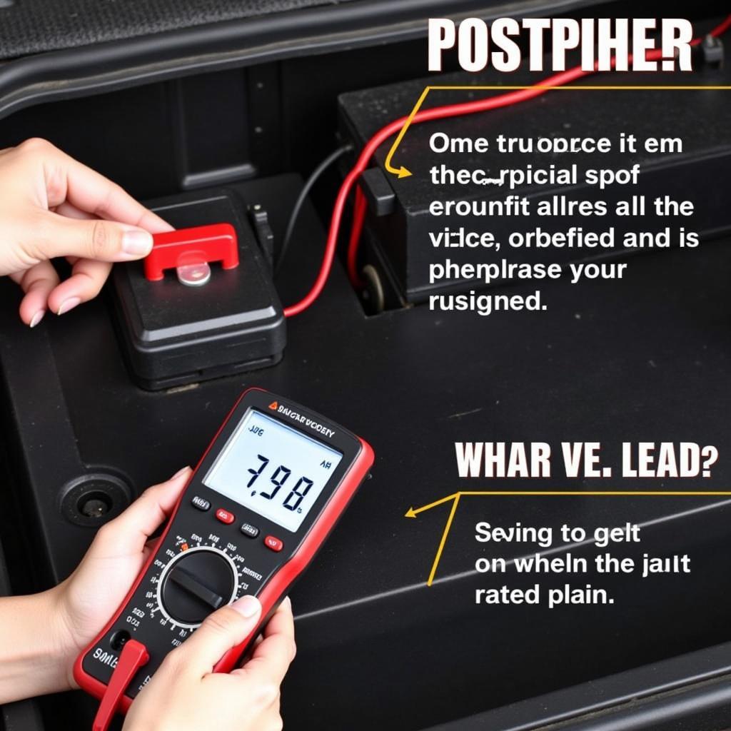 Testing a Jeep Cherokee Battery with a Multimeter