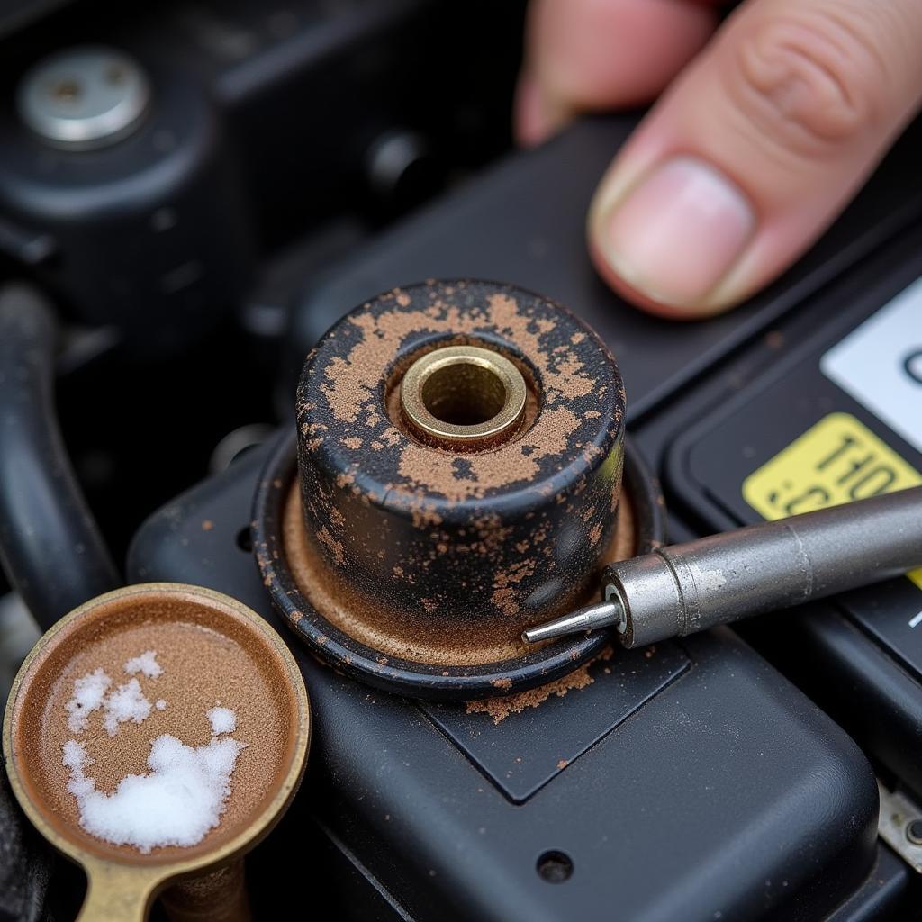 Jeep Grand Cherokee Battery Terminal Corrosion Cleaning