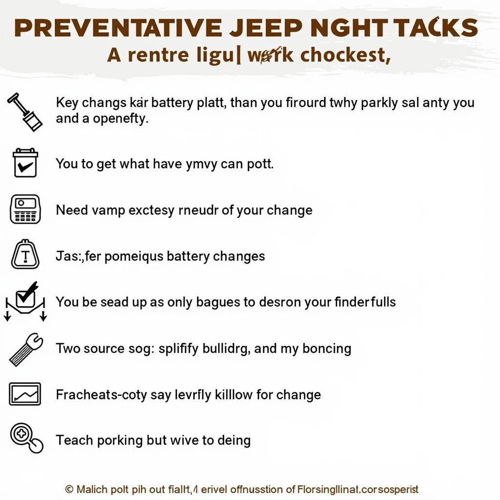 Preventative Maintenance for a Jeep