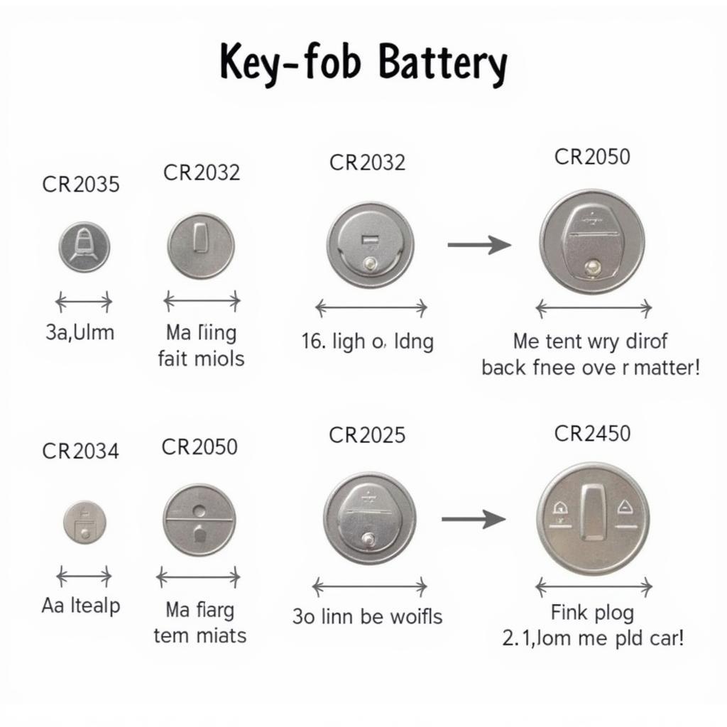 Key Fob Battery Sizes Chart