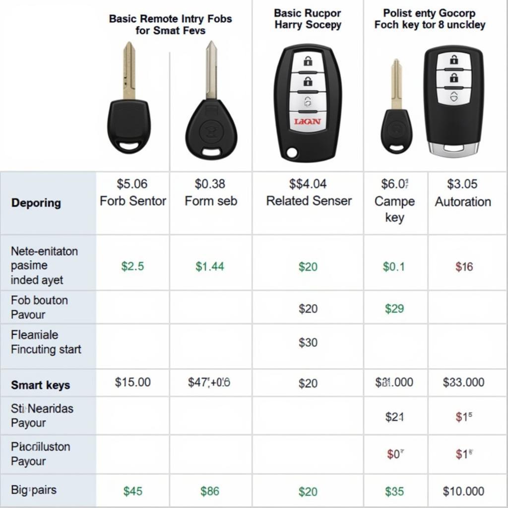 Key Fob Types and Costs