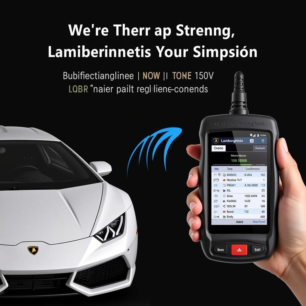 Lamborghini Connected to Diagnostic Tool