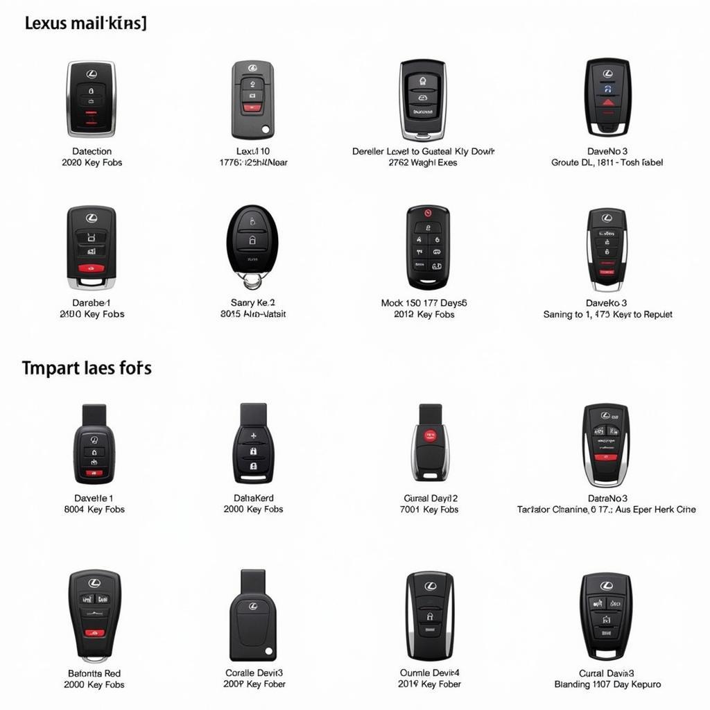 Different Types of Lexus Key Fobs