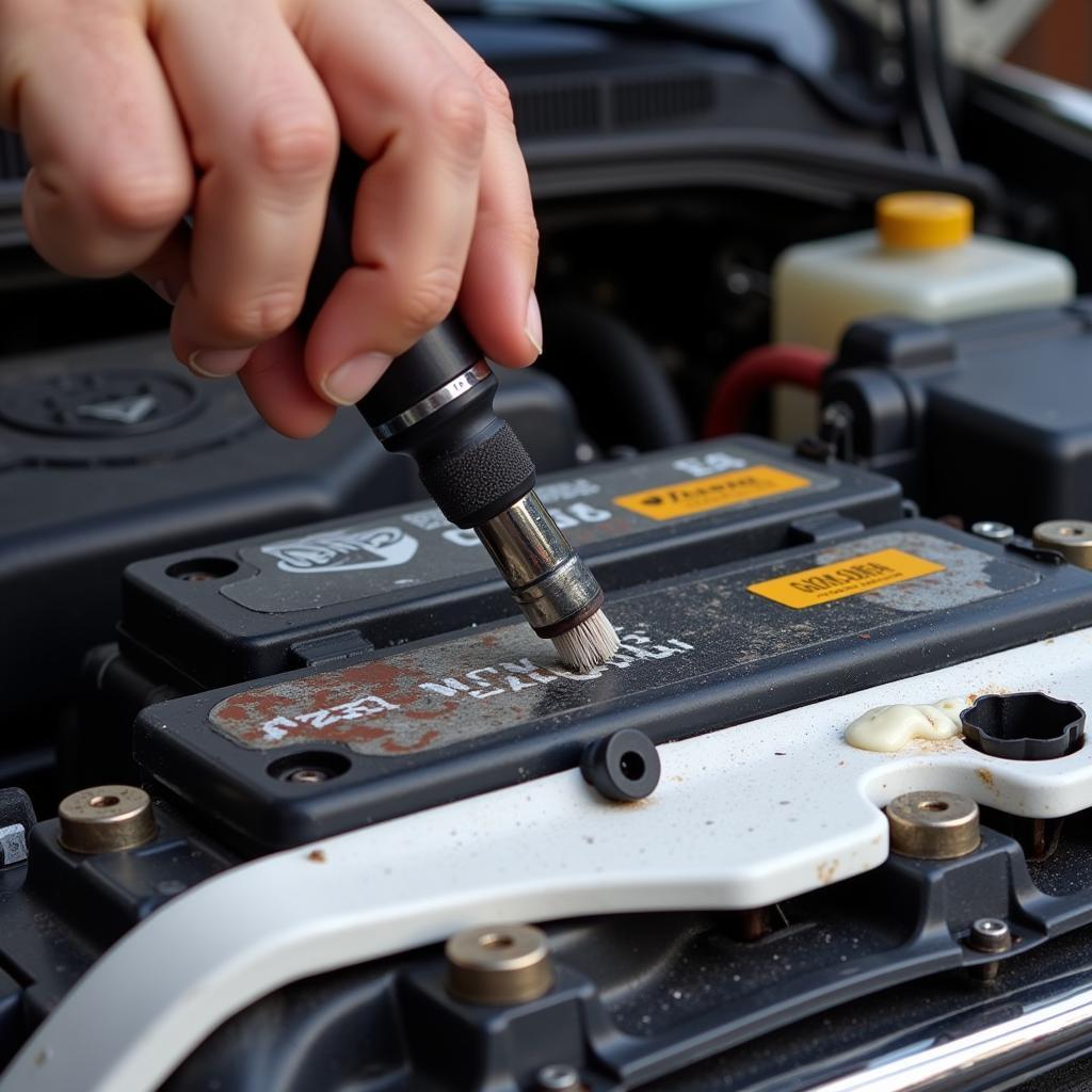 Cleaning Mini Cooper Battery Terminals