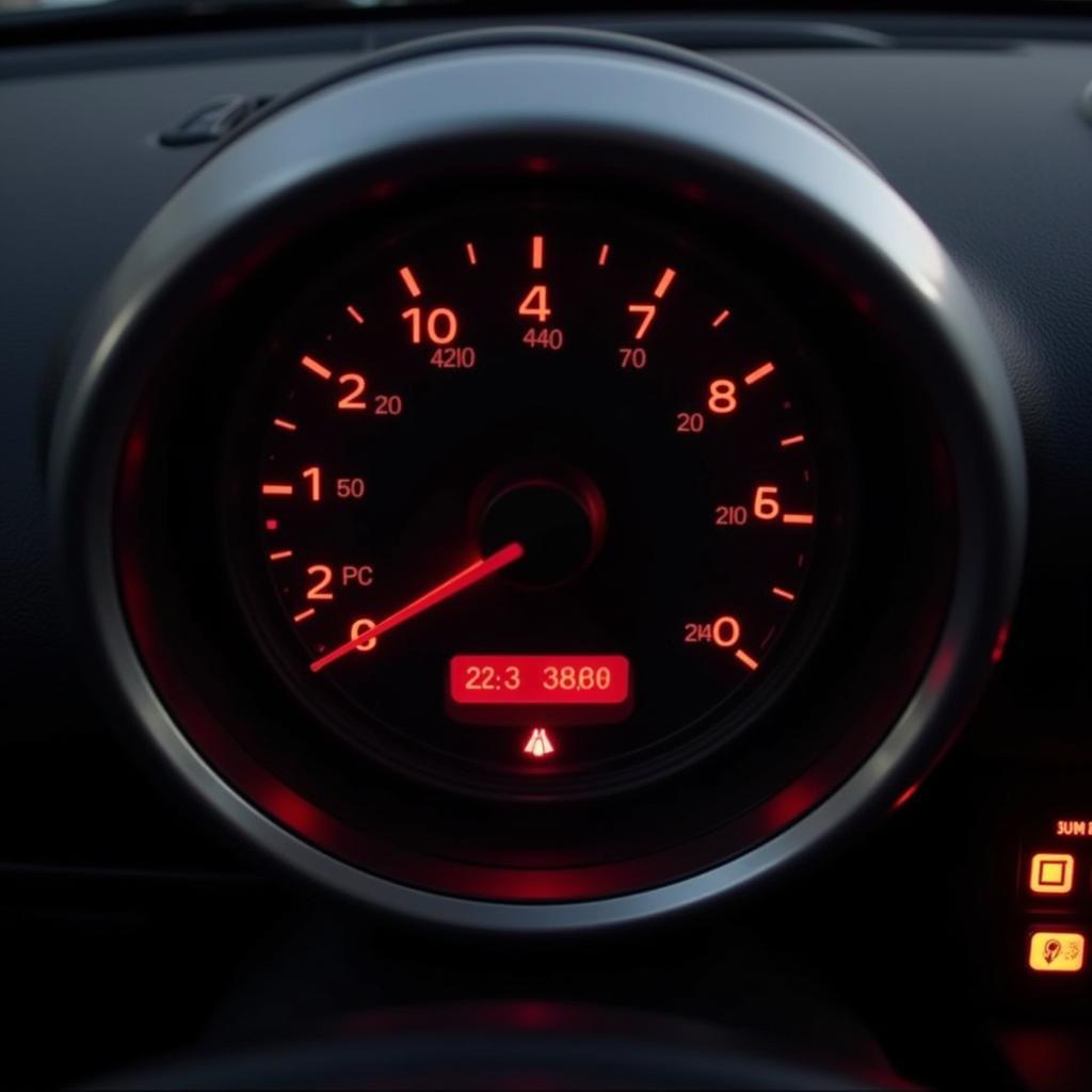 Mini One brake warning light illuminated on dashboard