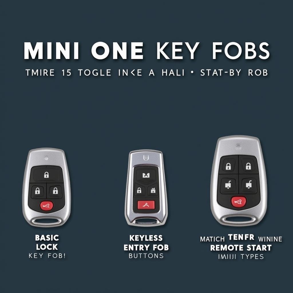 Mini One Key Fob Types: Basic, Keyless Entry, and Remote Start