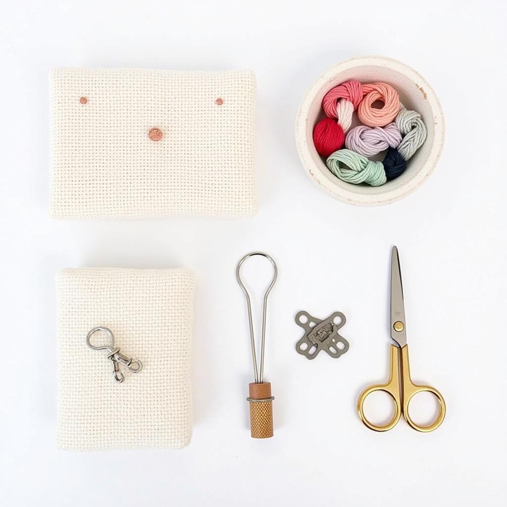 Essential Materials for Needlepoint Key Fob Creation