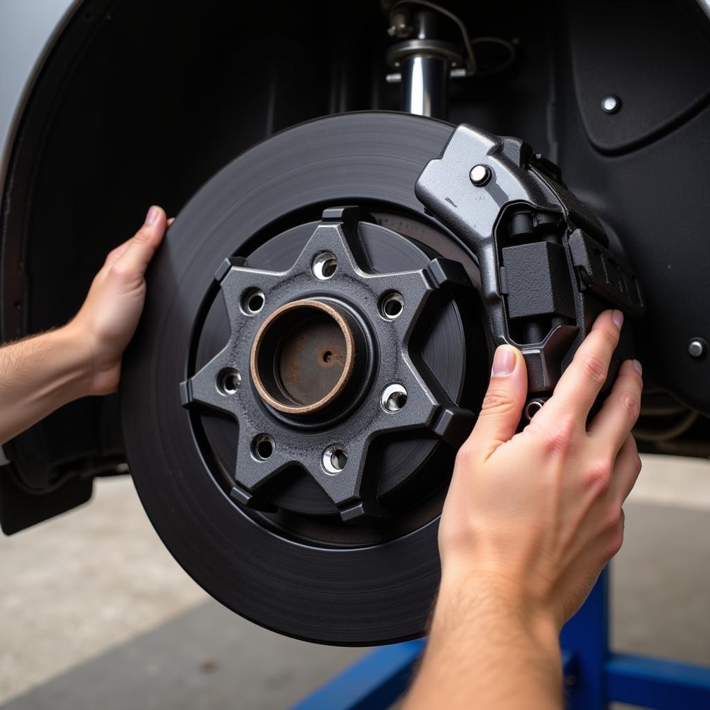 New Brake Pad Installation on a Mercedes