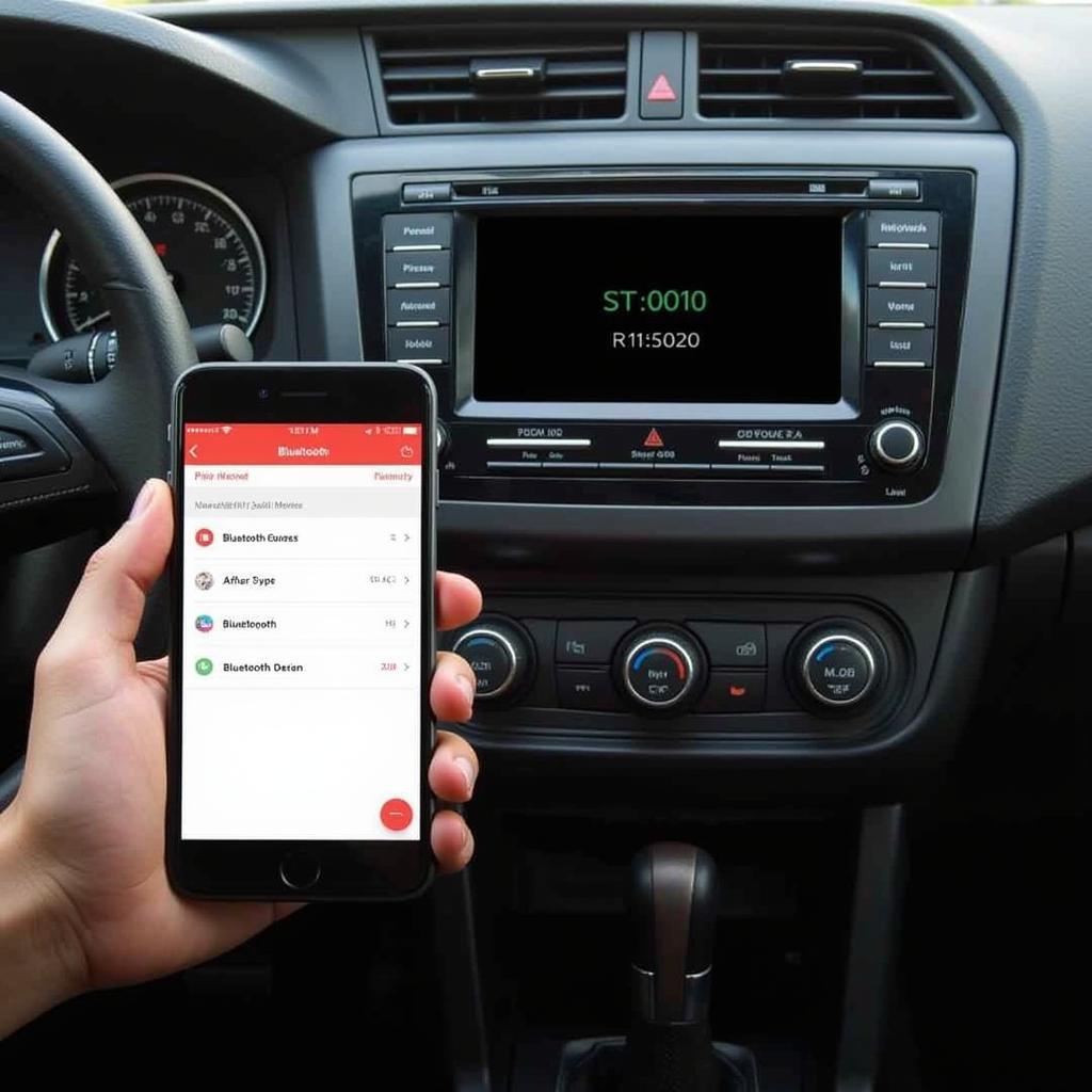 Phone and Car Radio Bluetooth Pairing