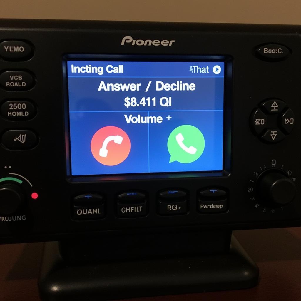 Pioneer Miramax Bluetooth Call Interface Screen