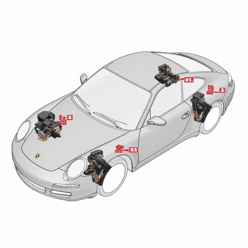 Porsche 997 Ground Strap Location Diagram