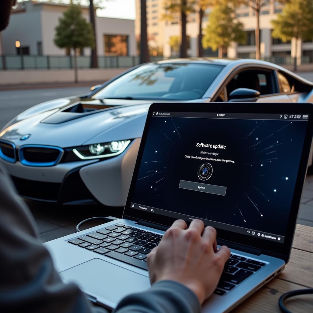 Remote Software Update BMW i8 Sound System via Laptop