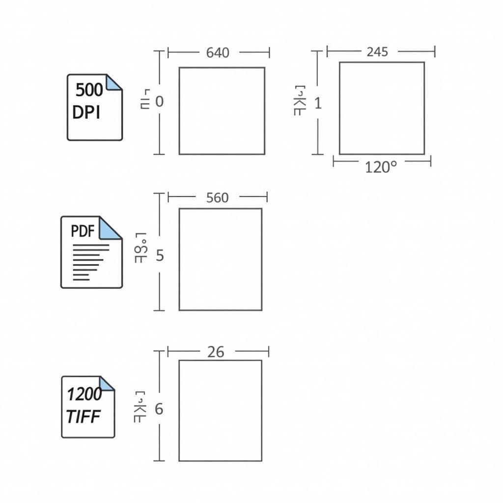 Scanned Document Size Comparison Across Different File Formats and Resolutions