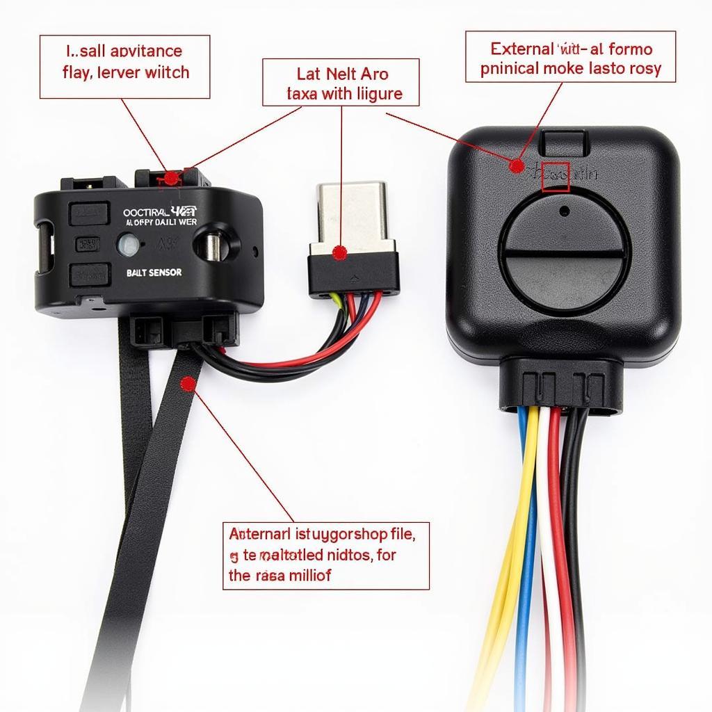 Close-up of a Car Seat Belt Buckle Sensor