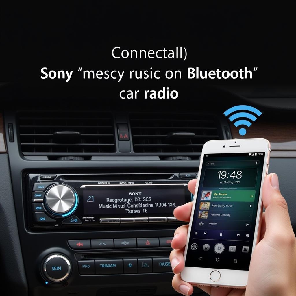 Sony Car Radio Bluetooth Connection in Action