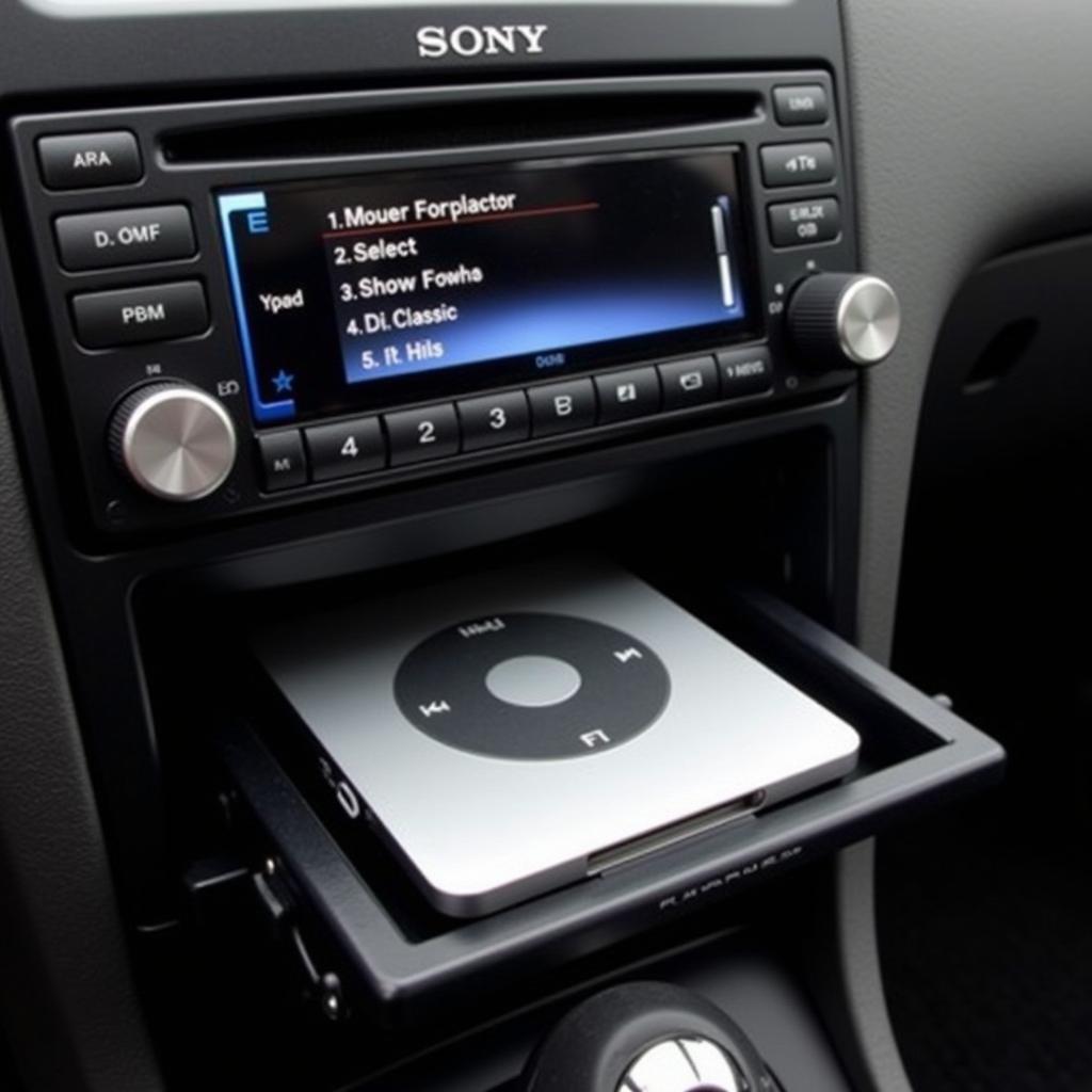 Sony Car Radio with Internal iPod Compartment