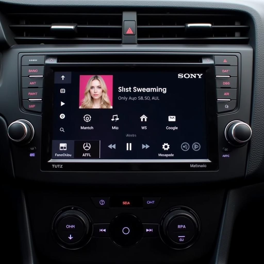 Streaming Music Interface on Car Radio