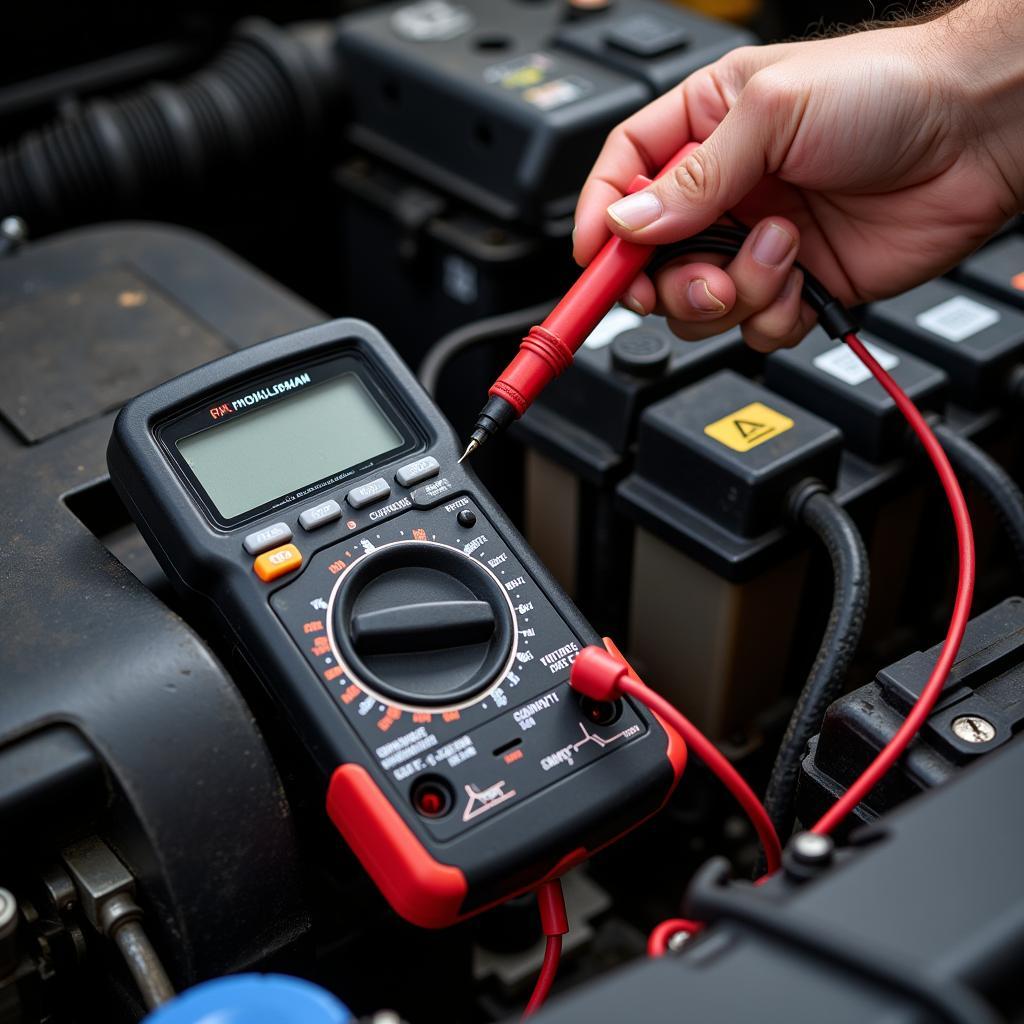 Testing Battery and Starter With a Multimeter