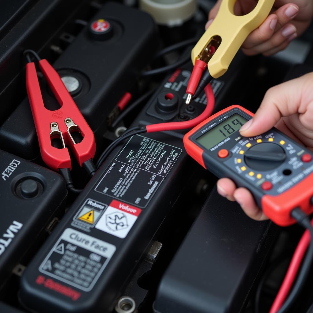 Testing Battery Voltage with Multimeter