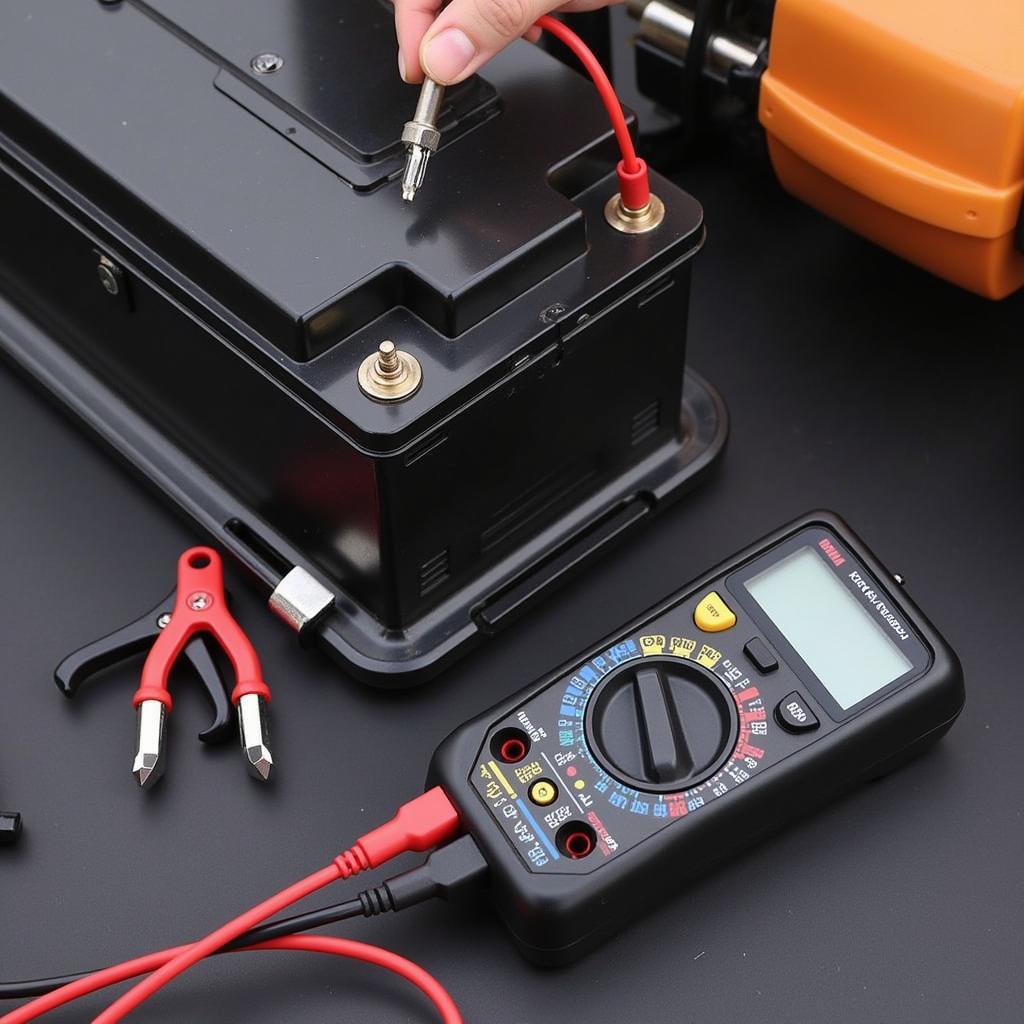 Testing Car Battery with Multimeter