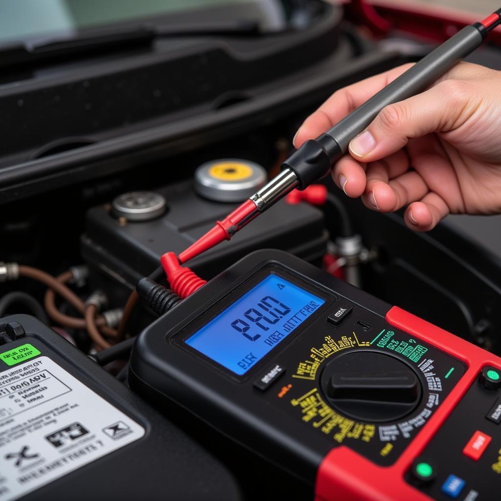 Testing a Car Battery with a Multimeter