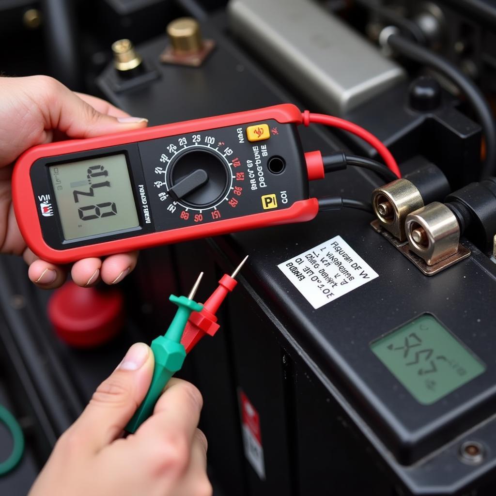 Testing Jaguar XK Battery with Multimeter