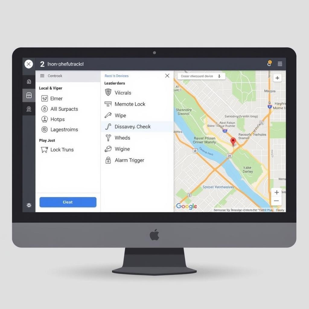 Tracking a lost device on a computer interface.