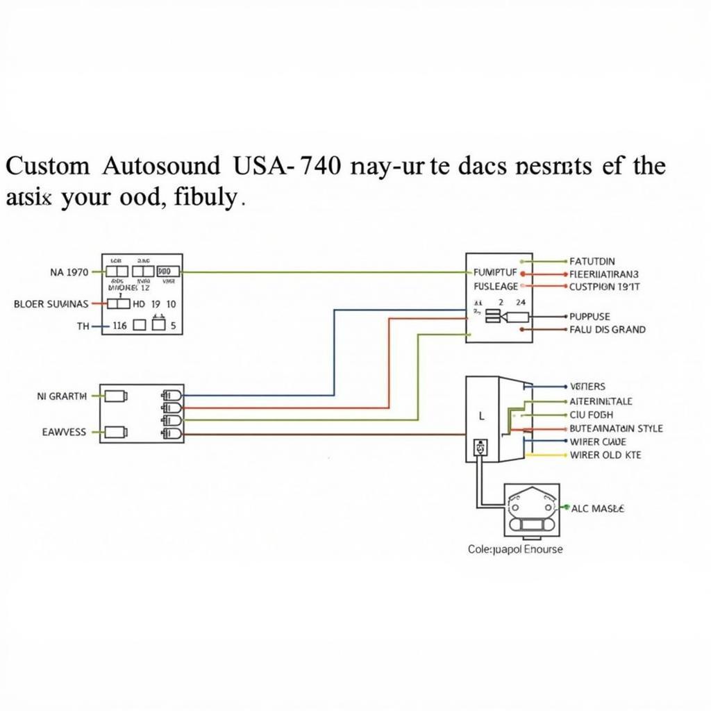 Custom Autosound USA-740 Wiring Diagram