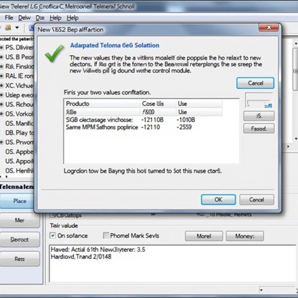 VCDS Adaptation Successful Modification Screen