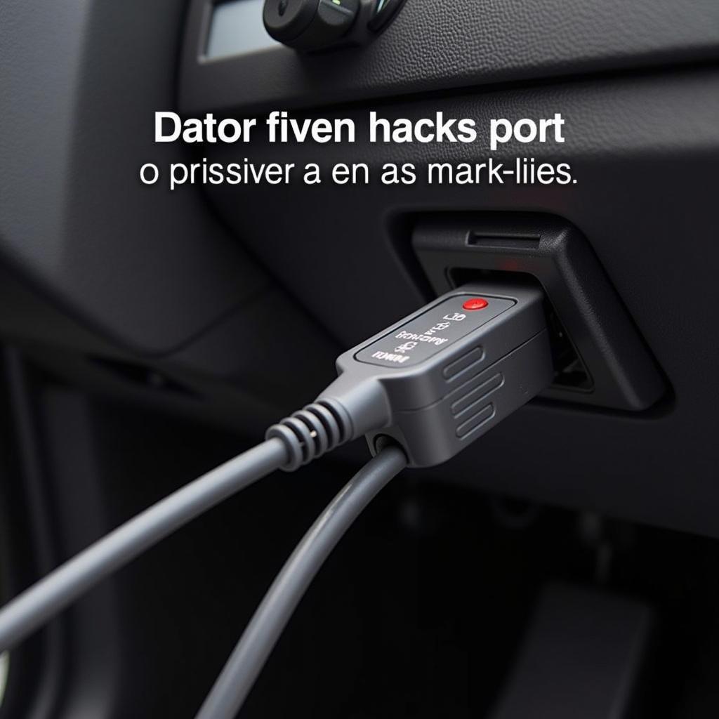 VCDS Cable Connected to OBD2 Port