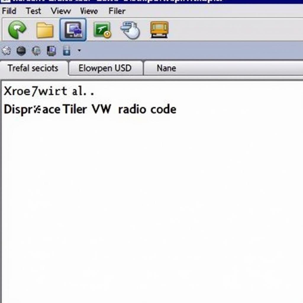 VCDS Software Interface Displaying Radio Code