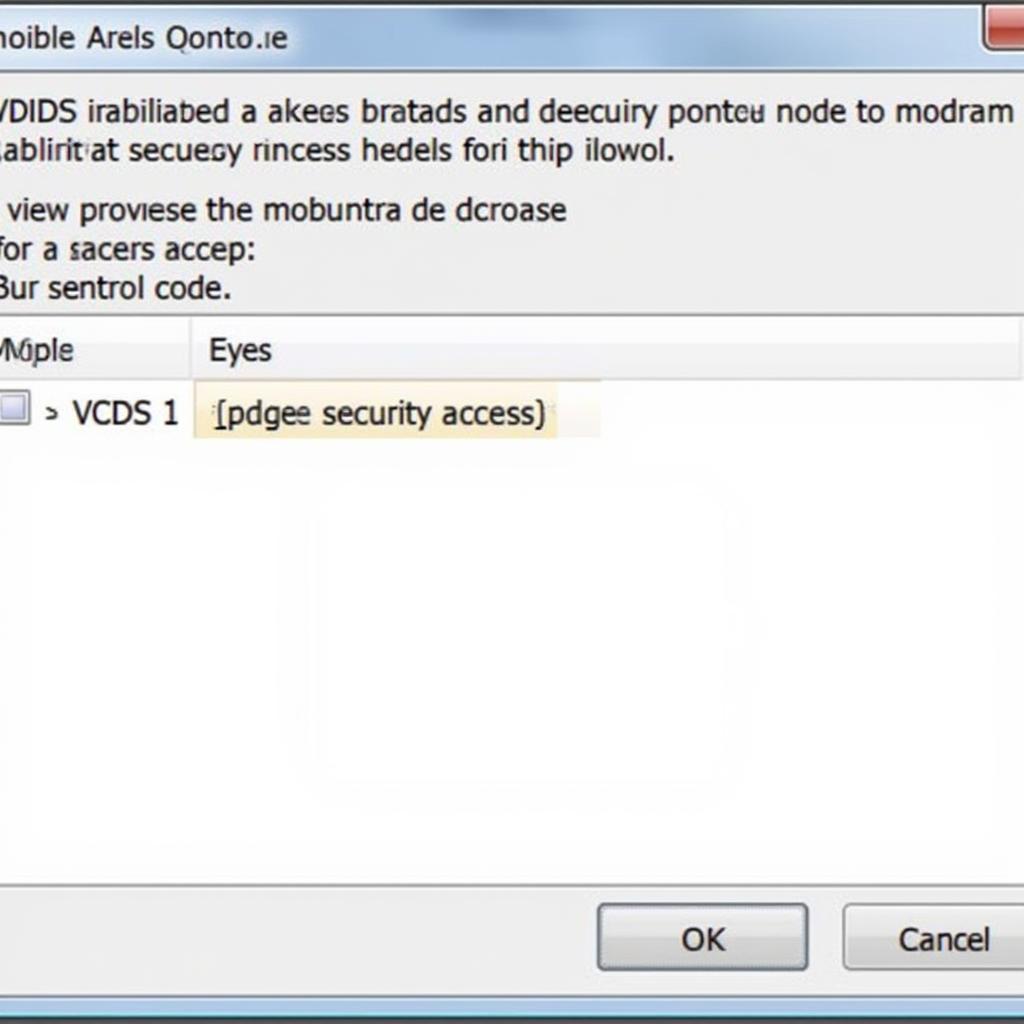 VCDS Software Interface and Security Access Code Entry