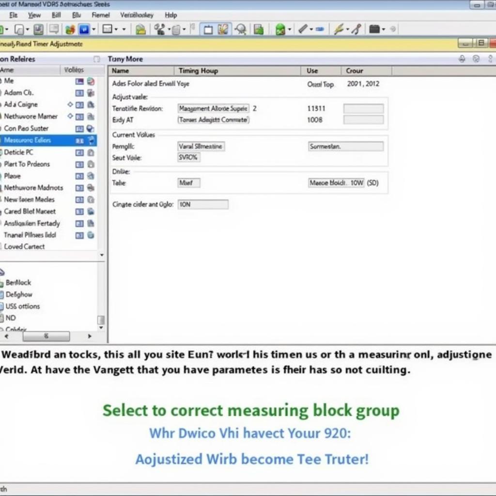 VCDS Timing Adjustment Software Interface