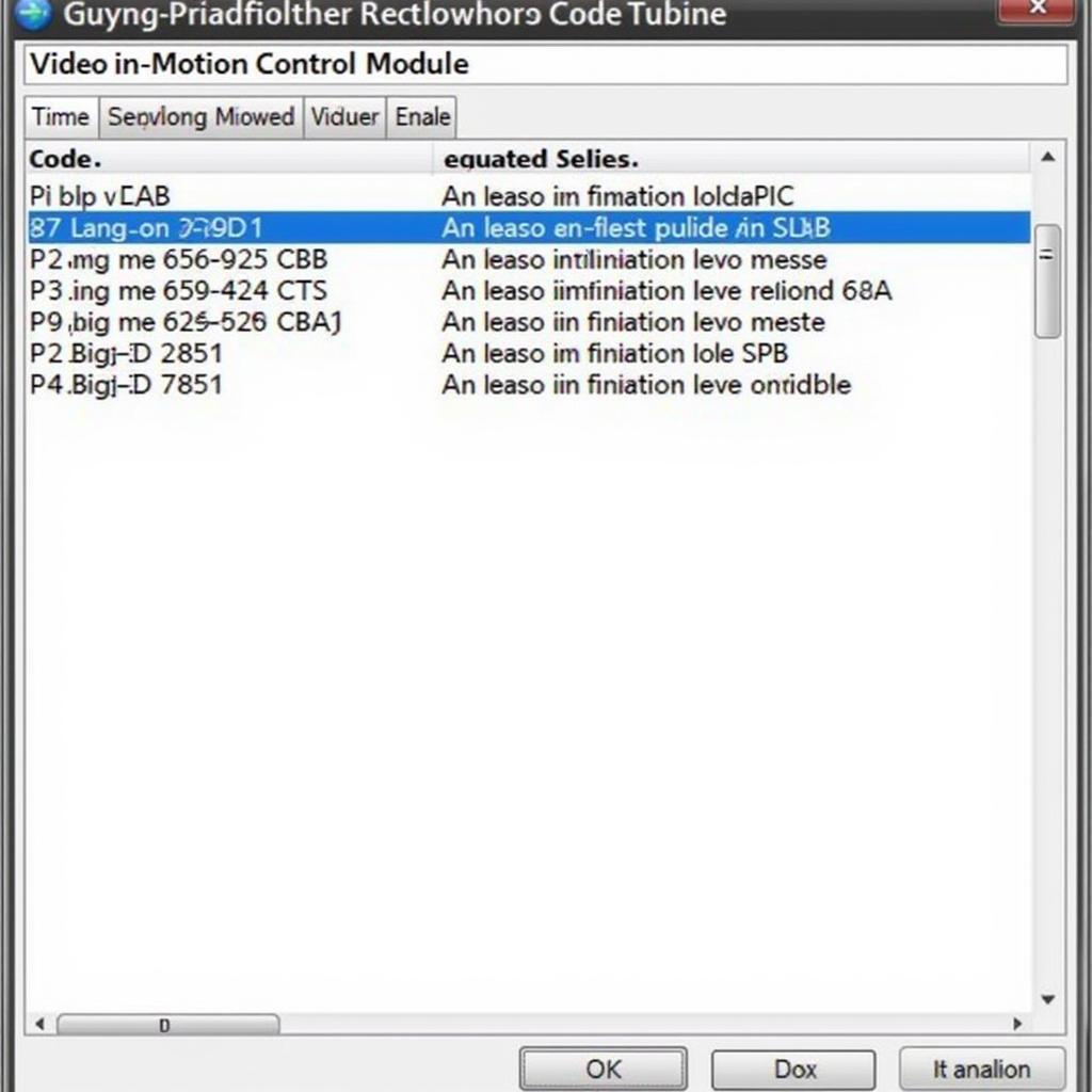 VCDS Interface for Video in Motion Settings