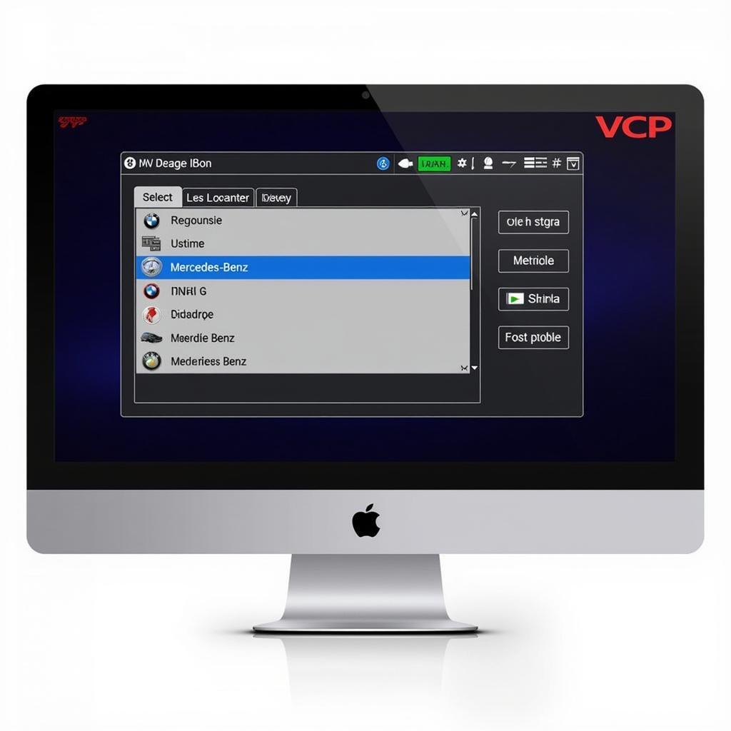 VCP Software Displaying Multi-Brand Diagnostic Options