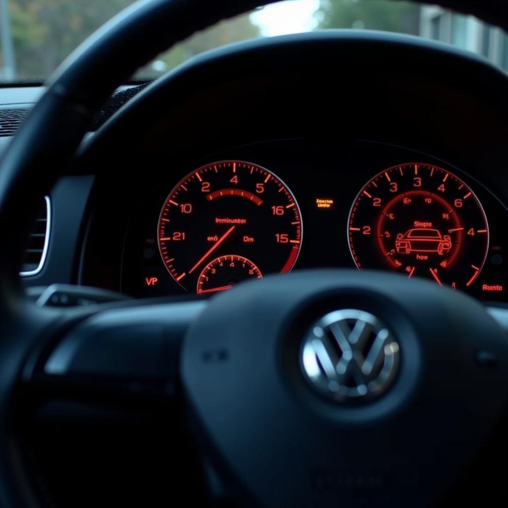 VW AdBlue Warning Light on Dashboard